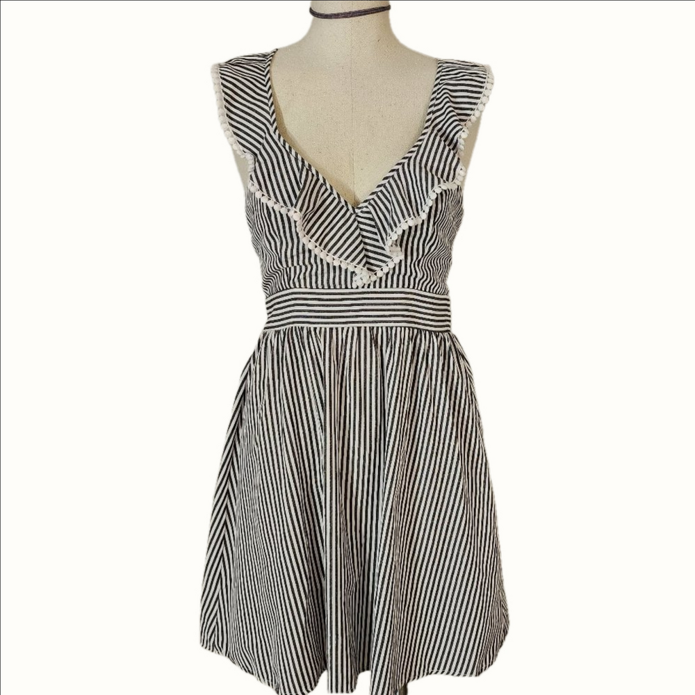 HYFVE STRIPED RUFFLED  DRESS